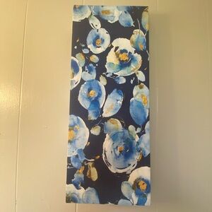 Hobby Lobby Blue and Gold Floral Canvas Art. 2 Pieces